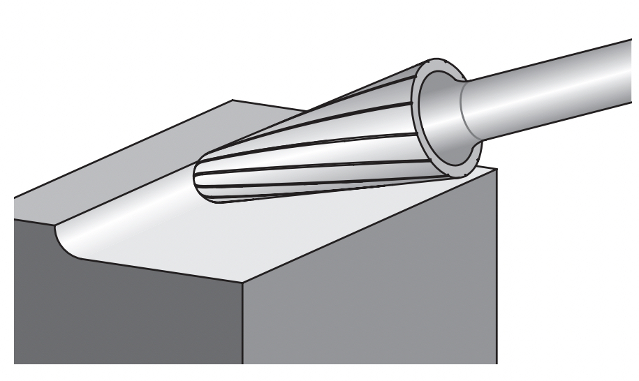 14 Degree Taper With Radius End - Shape L